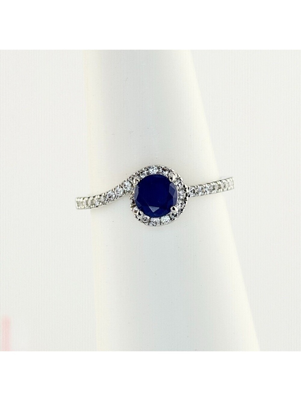 Bomb Party Ring Sz 10 RBP2564 RETRO Poseidon't Jewels Twilight Sapphire Rhodium